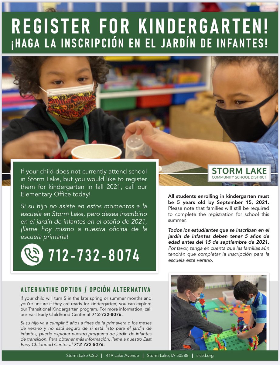 Attention families of Potential Kindergarten and Transitional Kindergarten students for the Fall 2021!  Please share with your friends who may not have attended our PK programs this year!  💚🤍🖤
#AmericasSchool
