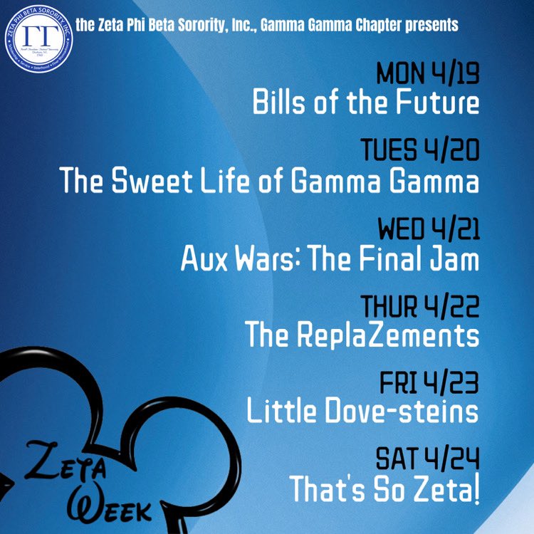 Zetas_GG's tweet photo. Join the Ladies of The Gamma Gamma chapter of ΖΦΒ next week for Zeta week! 💙 https://t.co/WxvIH05njS