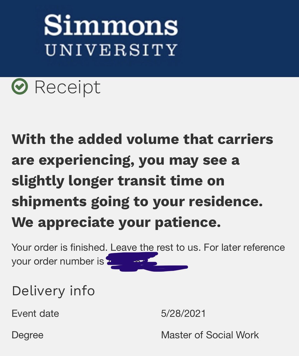 MuvaMango5's tweet photo. Cap &amp; Gown finally all ordered! 🥺🎓

#MastersMuvaLoading #May2021 #MastersOfSocialWork https://t.co/Agx96kGhsf
