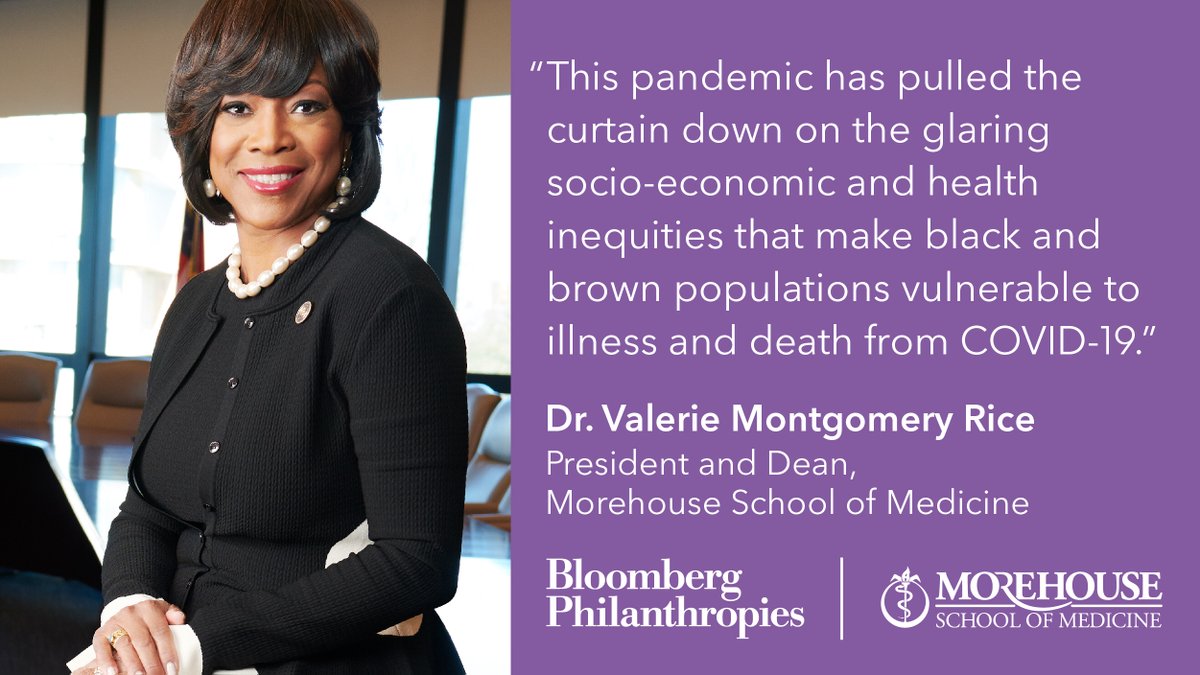Morehouse School of Medicine has received a $2.1-million grant from Bloomberg Philanthropies’ Greenwood Initiative to expand the medical school’s program to provide COVID-19 vaccines to underserved communities: bit.ly/3dXOPnr