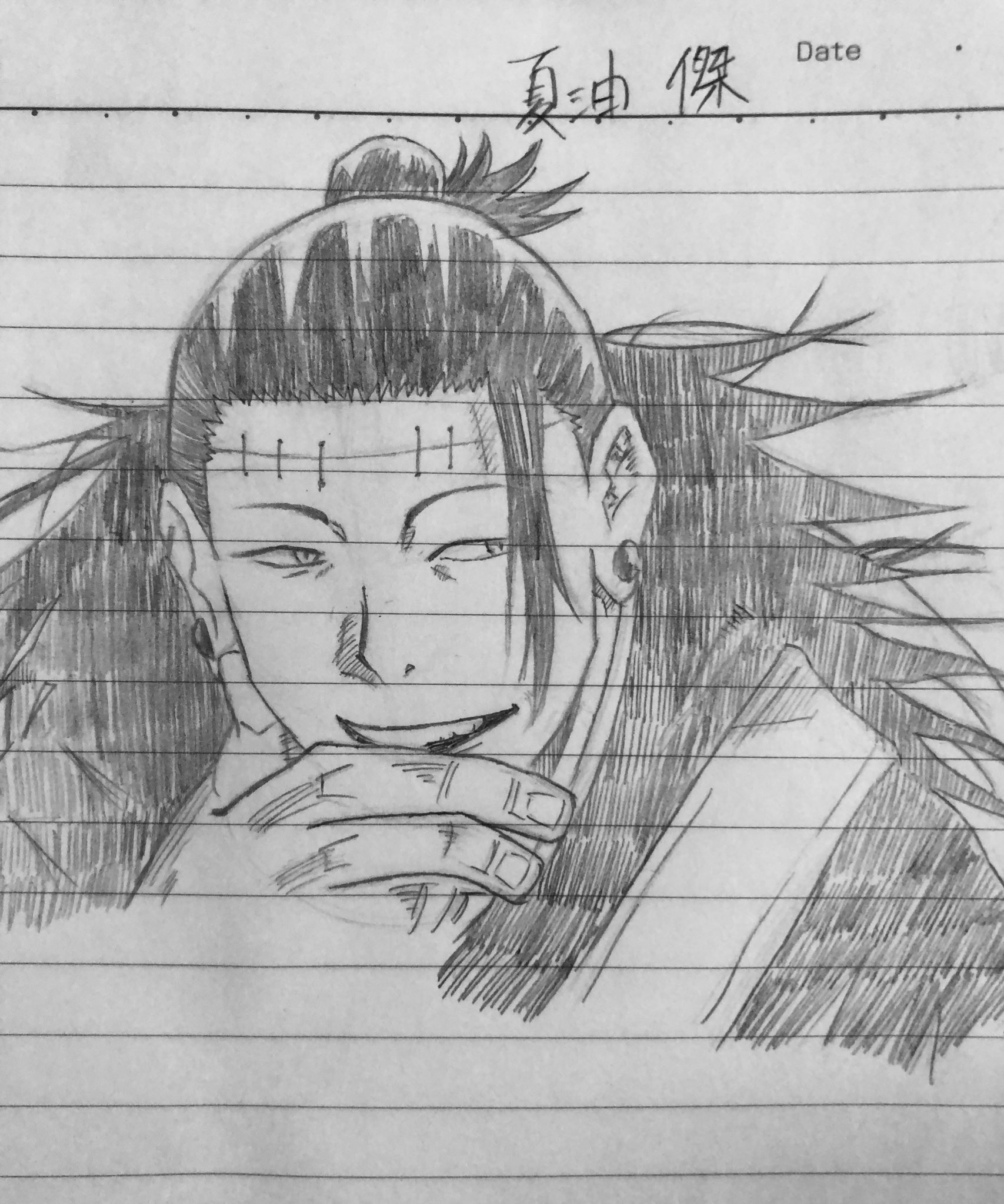 ট ইট র にび お絵描き練習 模写 黒いところが 黒いところが 多い 腰が痛い ババア並 イラスト練習 イラスト初心者 絵描きさんと繋がりたい 模写 呪術廻戦 夏油傑 T Co Abunzovj4n ট ইট র