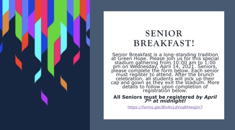 Seniors, see you tomorrow!
