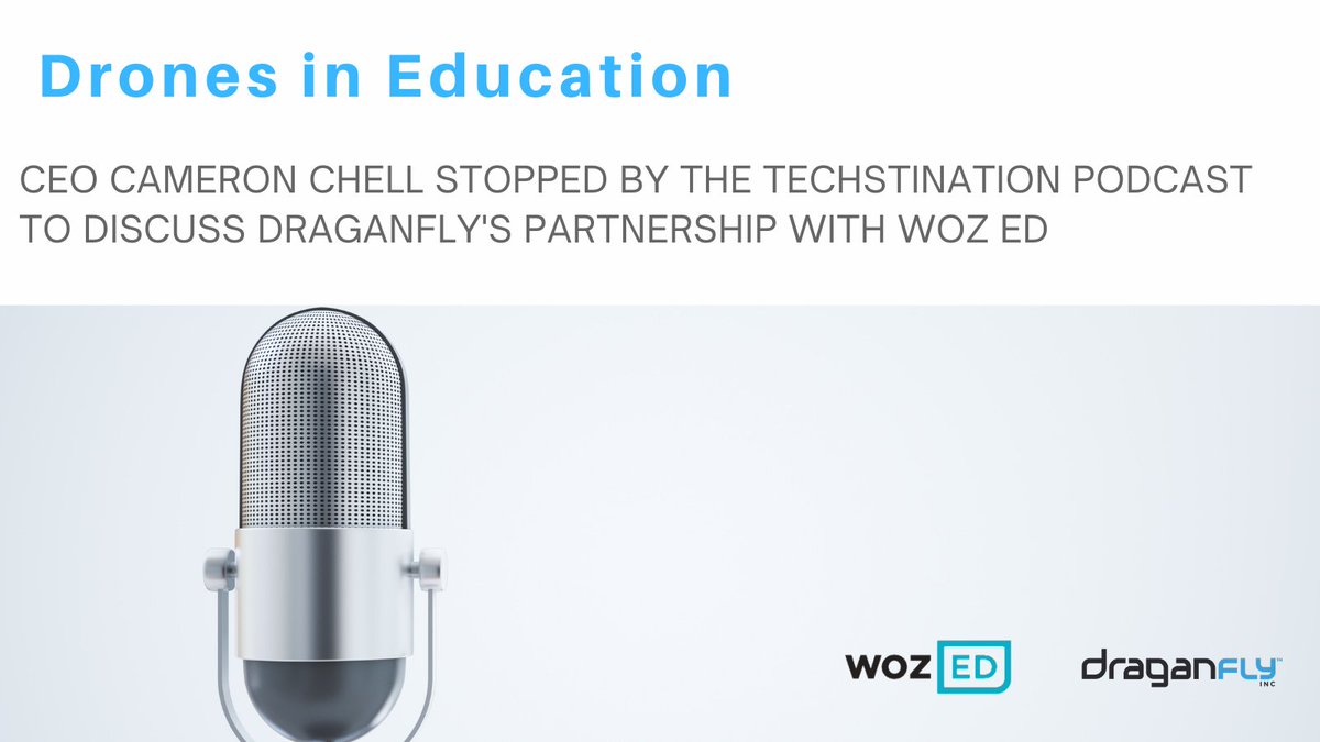 DraganflyInc's tweet image. Listen in as Draganfly CEO @CameronChell talks to #Techstination about @DraganflyInc&apos;s partnership with @WOZEDK12 and the importance of drones in education. bit.ly/3e1iyvW