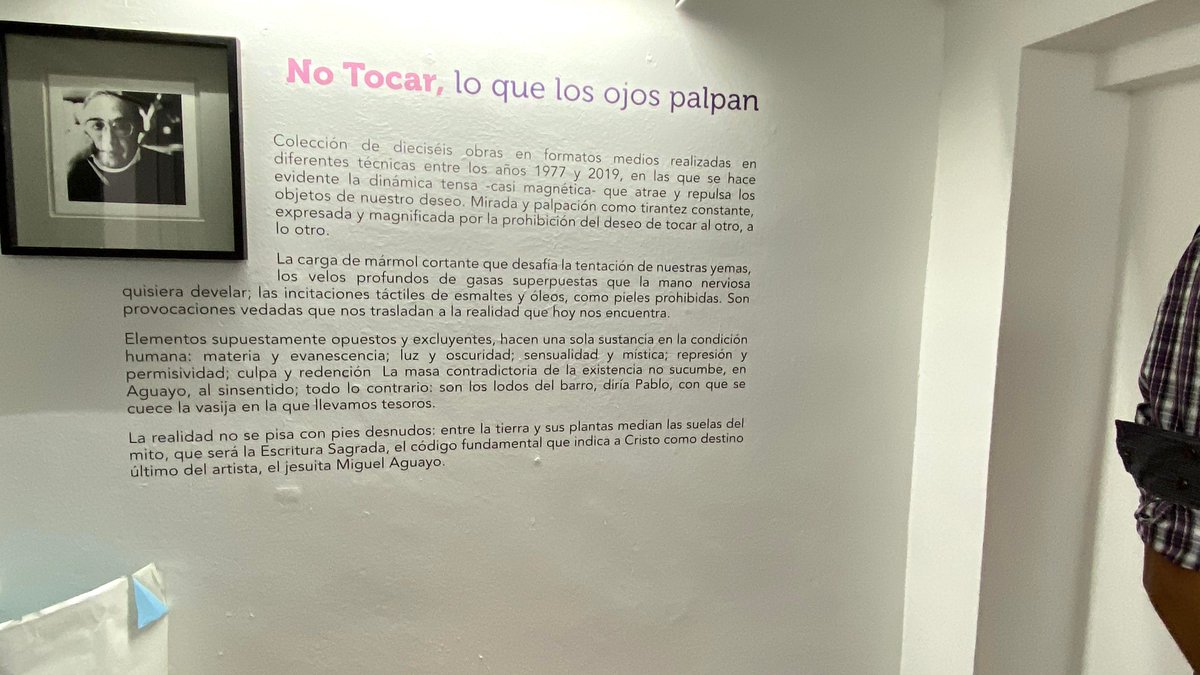 elCeX_mx's tweet photo. A propósito de la imposibilidad de la presencia... No tocar, lo que los ojos palpan. Exposición de Miguel Aguayo S.J. #NoTocar #Cexposiciones #EstoesCEX #CEXseguro
Pensada y dispuesta para recibir sólo a dos personas a la vez. https://t.co/g0WEK4mNsO