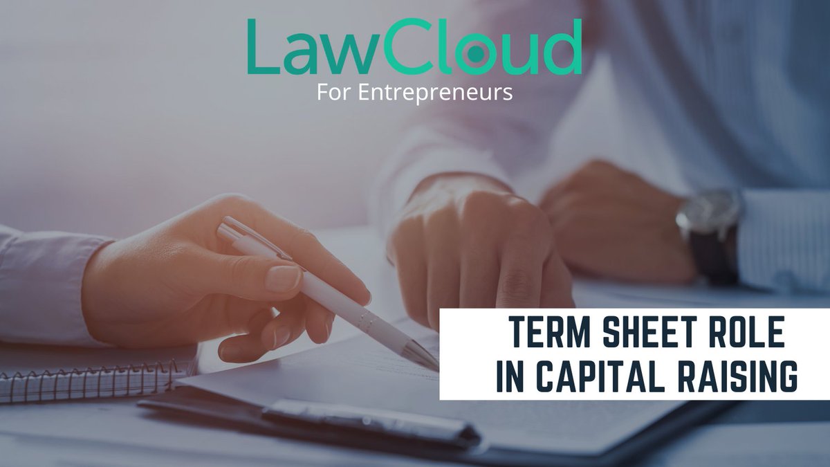 lawcloudco's tweet image. Term sheets are important documents that provide detailed information to investors and are crucial for those raising capital in their business. Read more here: facebook.com/lawcloudco/pho…

#lawcloud #investing #startup #funding