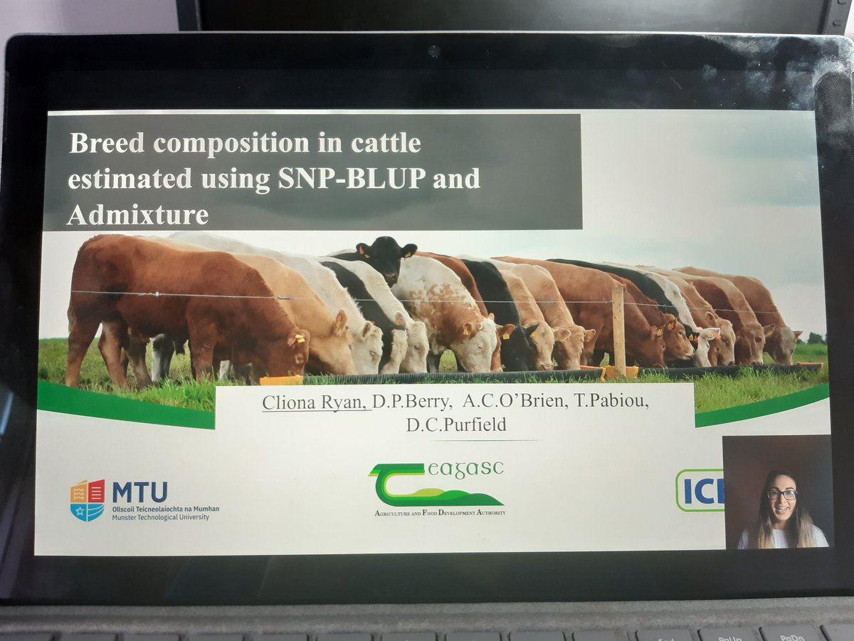 Really enjoyed presenting today at <a href="/BSAS_org/">BSAS</a> about how breed prediction from genotype data can be used as an additional quality control step to prevent mislabbeled genotypes entering the database.
 #bsas2021 <a href="/TeagascBeef/">Teagasc Beef</a> <a href="/HerdPlus/">ICBF</a> @MTU_Cork
