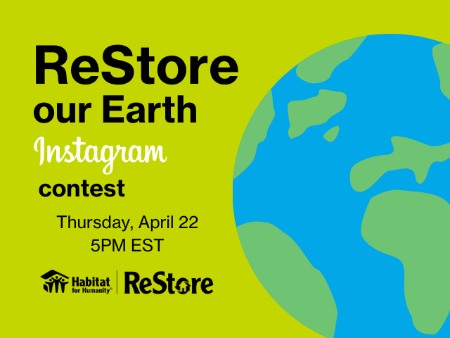 trianglerestore's tweet image. We&apos;re hosting a #DIY Instagram Contest in honor of #EarthDay! 🌍 

First place winner will receive a free $250 ReStore gift card! 🏆  See contest details: bit.ly/3mHMeSC