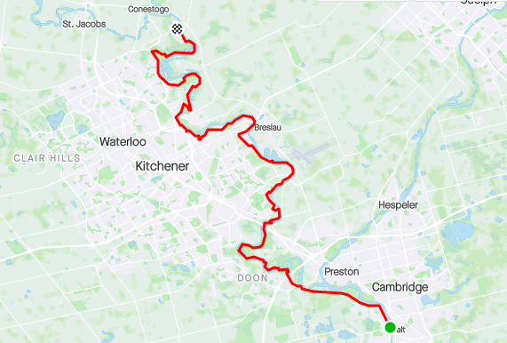 RunWaterloo's tweet photo. Graham Stonebridge from Waterloo ran the entire #WalterBean #GrandRiverTrail (50km in 4:14:02) on Saturday, April 10, 2021. Curious to know if anyone knows of any previous completions by run/walk/hike? WTG Graham! @Health_Perform #trailrunning https://t.co/aHLYytoMyy