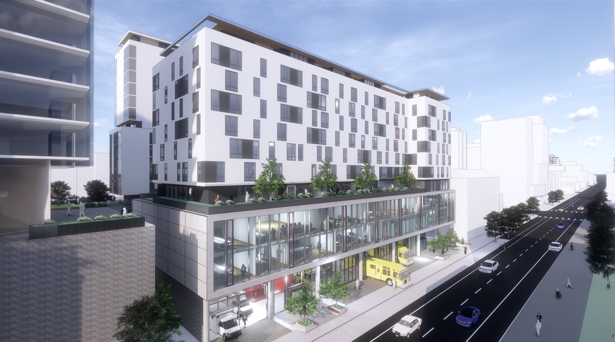 Construction of Victoria’s new public safety building reached a key milestone today w/concrete pouring completed for the six fire hall apparatus &amp; two ambulance bays. Mayor Helps, Vic Fire Chief Paul Bruce &amp; David Jawl toured the site ow.ly/b5Ng30rEqa1 #yyj #publicsafety