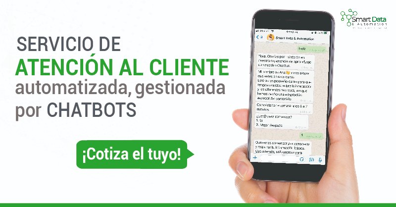 💡¿Sabes cómo puedes mejorar la experiencia y atención de tus clientes? Implementa en tus canales de contacto (como #WhatsApp ), un #Chatbot y autogestiona procesos con #SmartData