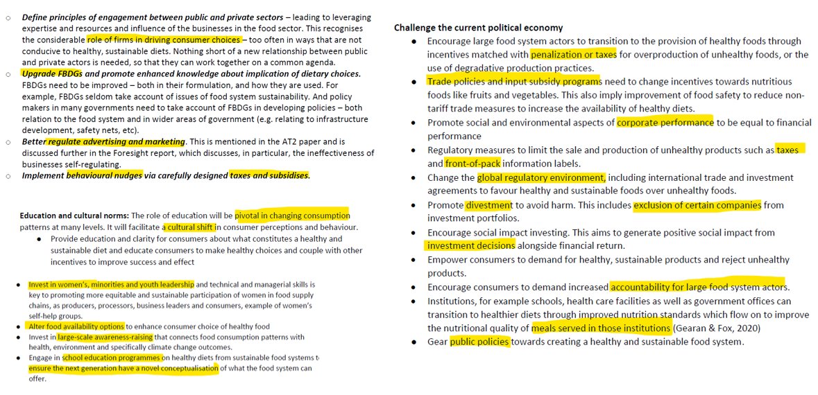 And a whole set of top-down interventionist measures to arrive there: taxes, dietary guidelines, regulation of advertising, nudges, front-of-pack warnings, meals in public canteens, pressure on companies, school curricula, ....