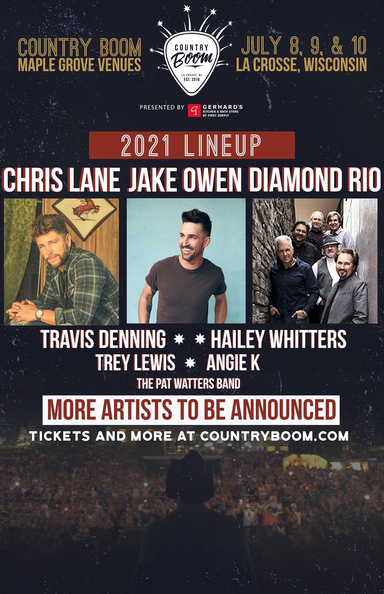 THE BOOM IS BACK!!!

We are proud to announce the Country Boom 2021 lineup - PART 1! Stay tuned, major artist announcements still to come!
We look forward to seeing you all this summer, July 8th-10th!

Get Your Tickets Now!  countryboom.frontgatetickets.com
#countrymusic #concerts #Boom21