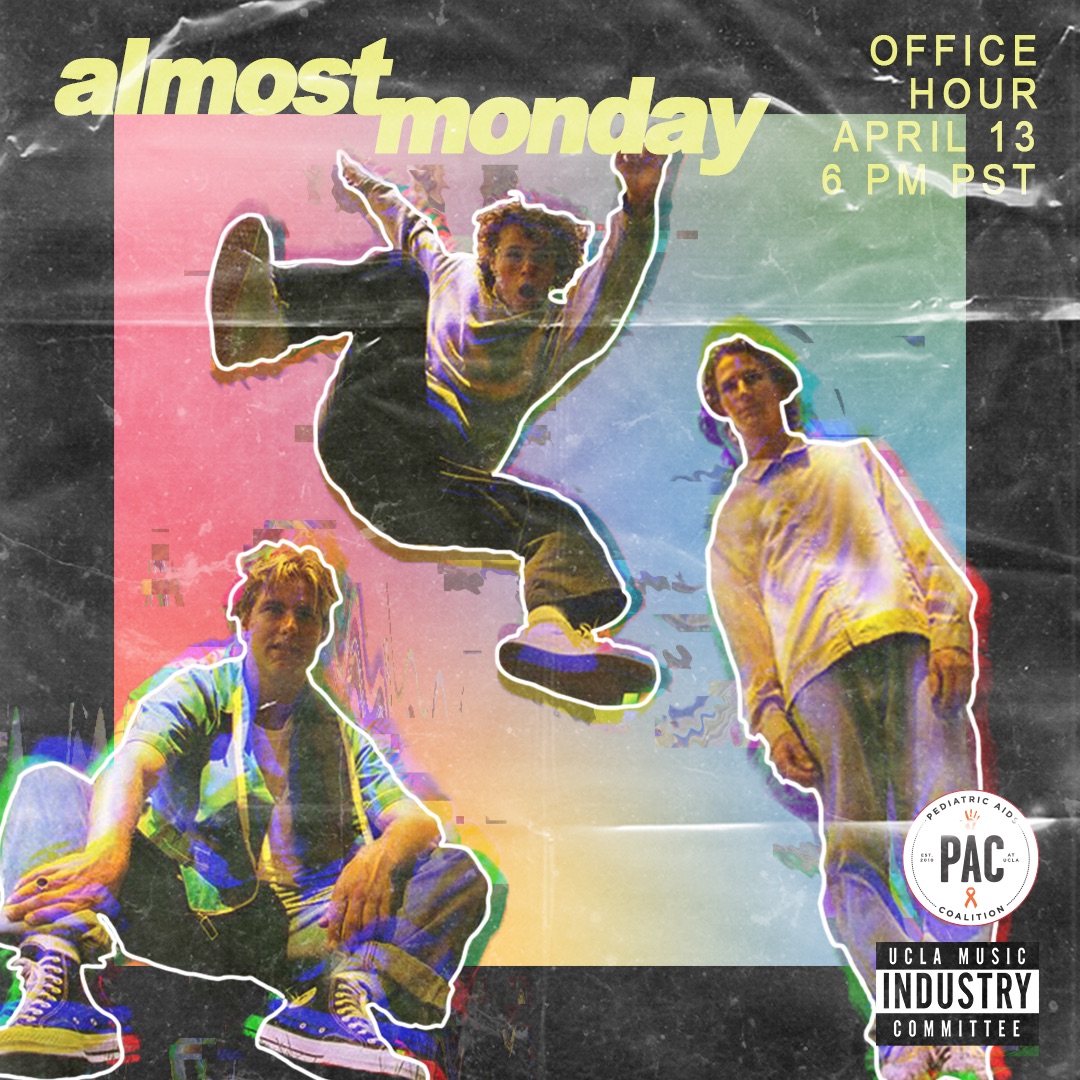 uclamic_'s tweet image. EVENT ALERT‼️ Join us and @PAC_UCLA tonight as we talk to booming SoCal group @ALMOSTMONDAYY about making music in college, their rise in the industry, and where they're headed. Zoom link in our Instagram bio, cant wait to see you all there ☀️🗣
