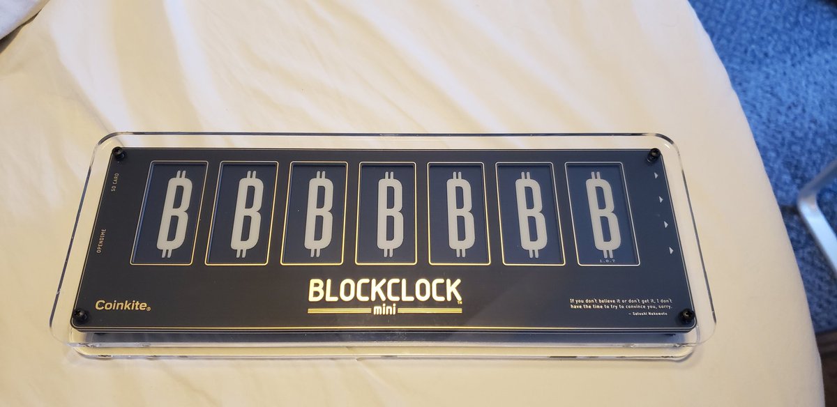 Nikolas02's tweet image. Look what came in the mail today #bitcoin #blockclock
