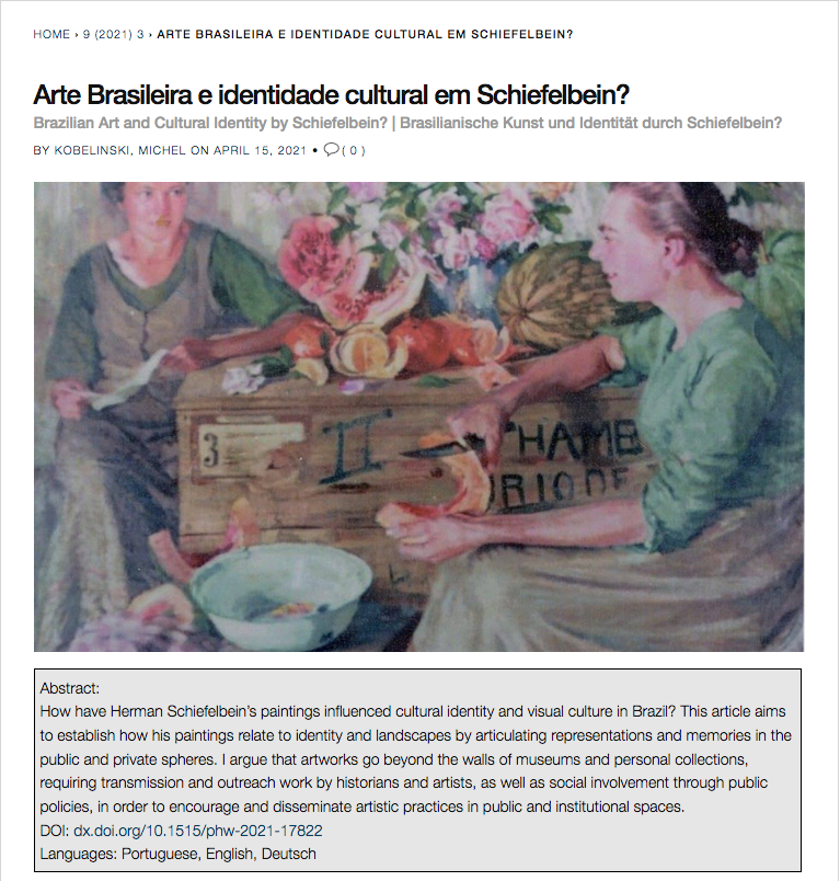 MDemantowsky's tweet photo. "How did a German after World War I immigrate to Brazil, cultivate land, become a painter who influenced visual identity and culture in Brazil? And today, how do communities reflect this past and the artworks?", @MichelKobelins1 asks on @PH_Weekly tomorrow.
#Thursday8clockCET https://t.co/kT7GLdn0uA