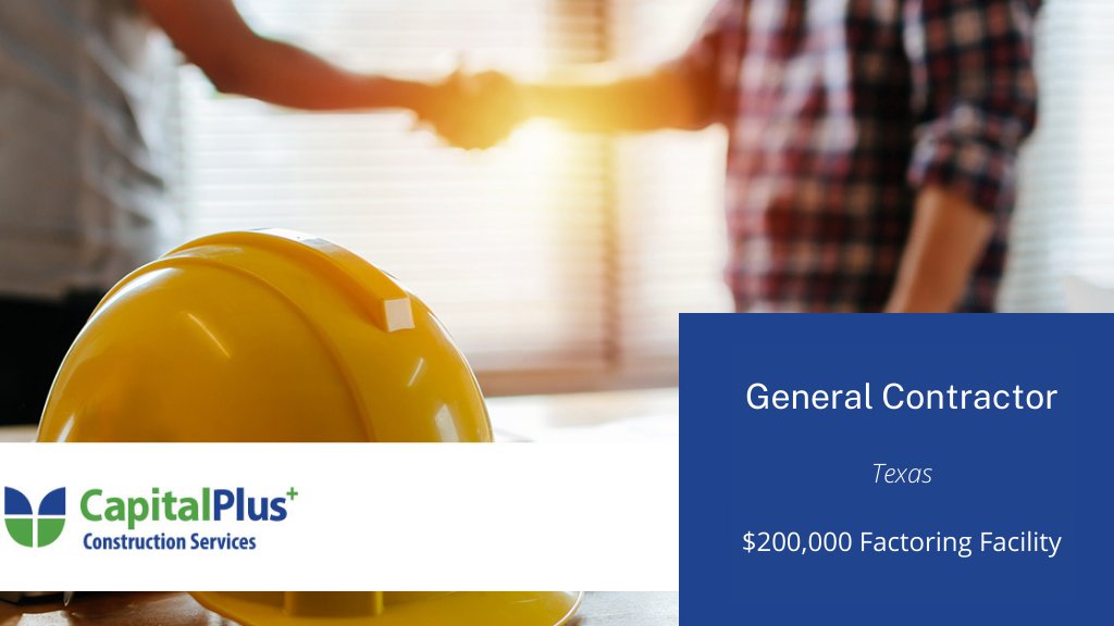 CashFlowSolver's tweet image. We recently helped a commercial GC in Texas with a $200k factoring facility and the ability to increase it as needed. 

Don&apos;t let a weak cash flow restrict the growth of your business. Look into the ways CapitalPlus can help you grow your business through invoice factoring.
