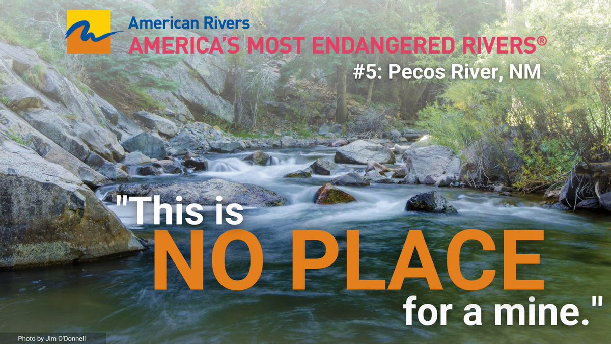 BREAKING: @americanrivers just named the Pecos River among America's #MostEndangeredRivers of 2021, citing the urgent threat that mining poses to clean water, cultural values and the local recreation economy: bit.ly/3d3dKql. #ProtectOurPecos