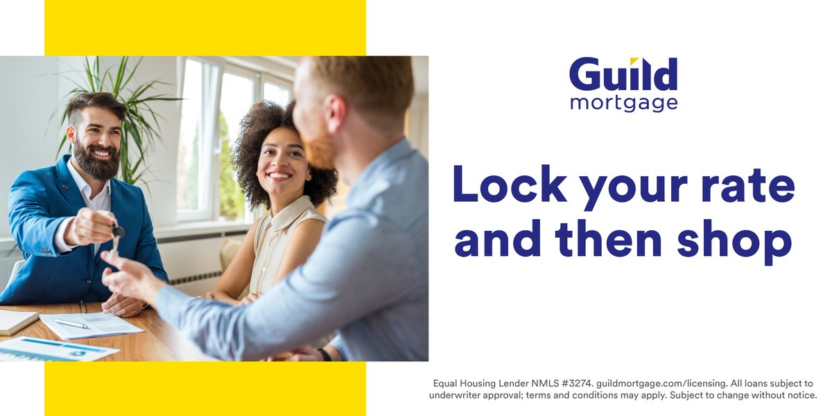 MadtownMortgage's tweet photo. Lock and Shop is back and creating more ways to purchase a home. Customers can lock their loan for 90 days and then go shopping for the perfect home. What more could you ask for? For full terms and conditions: https://t.co/iee6kc5C9x

#LockAndShop #RyanSmithTeam #GuildMortgage https://t.co/cuKU3hJ8RX