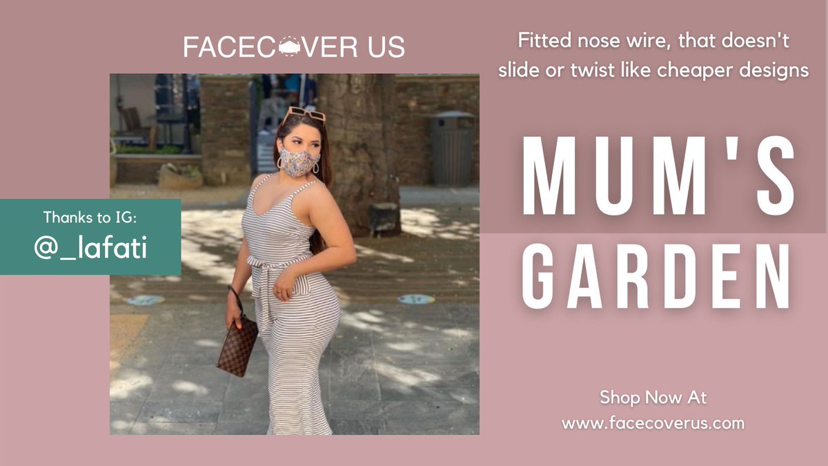 FaceCoverUS's tweet photo. From IG: @_lafati is wearing our Mum's Garden!!
Shop now at https://t.co/T3R8xCp6Ry
#facecover #facemasks #facecoverings #giftidea  #supportlocal #madeforyou #facecovers #Spring2021 #Spring #fashionable #FaceCoverUS #WearAMaskSaveAlife https://t.co/hk3gI9tWYS