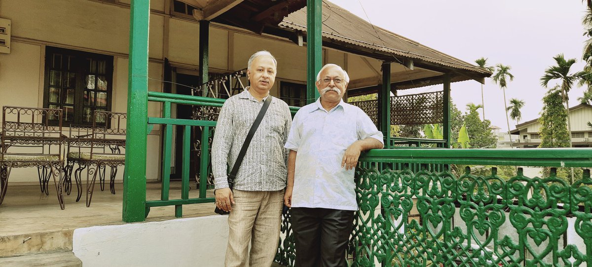 UtpalBorpujari's tweet photo. Had the honour recently of meeting architect Arijit Choudhury, the founder of the #Facebook page #AncestralHousesofAssam. He shared some invaluable information on #AssamTypeHouses for my docu #HouseOfBaruas #বৰুৱাৰসংসাৰ. Thanks @avinibesh_sharm for connecting me with him. https://t.co/CoYkNr9y0s