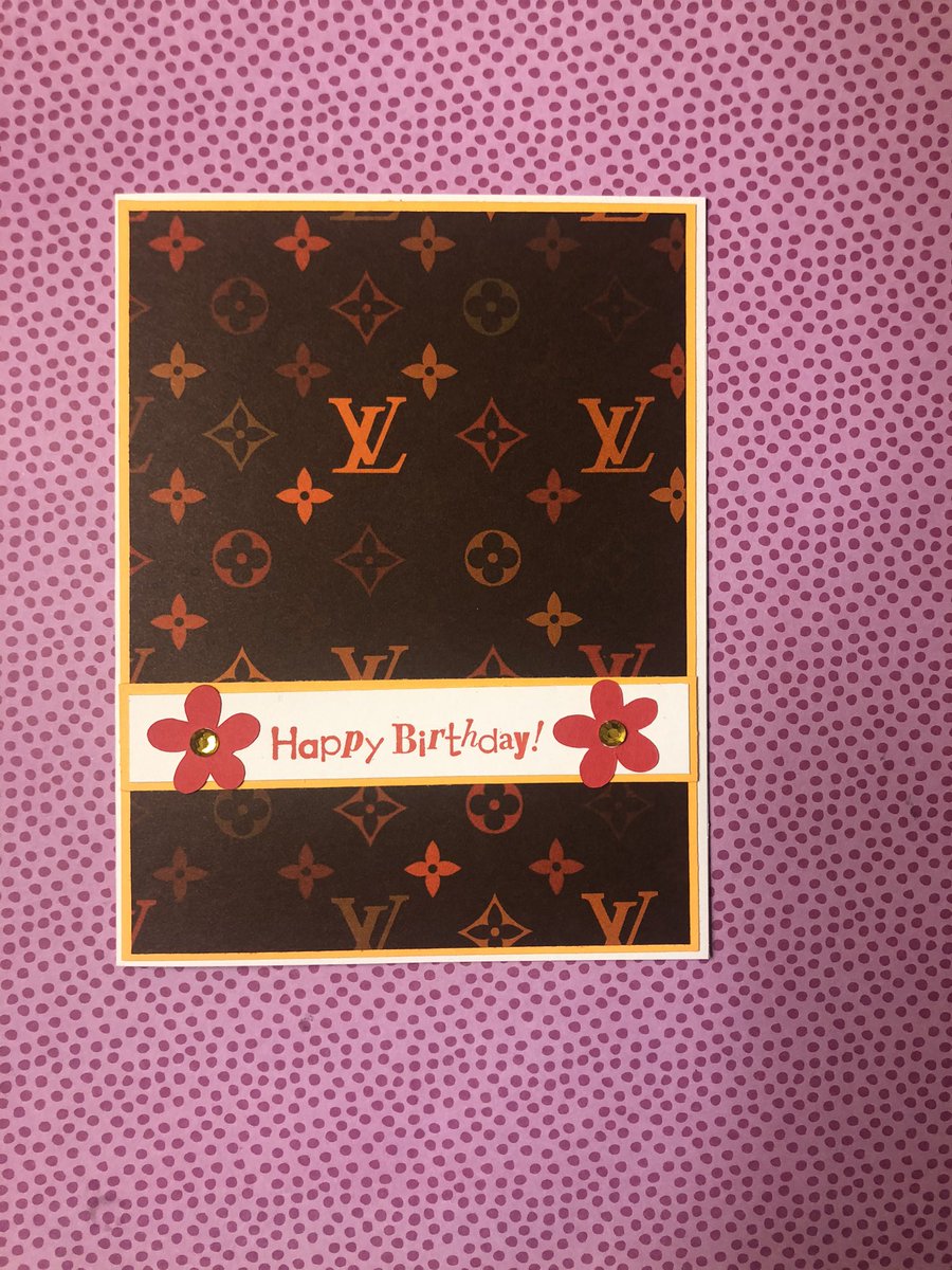 Catherine Loves Fashion Birthday Greeting Card Louis Vuitton  Modern Art  Design