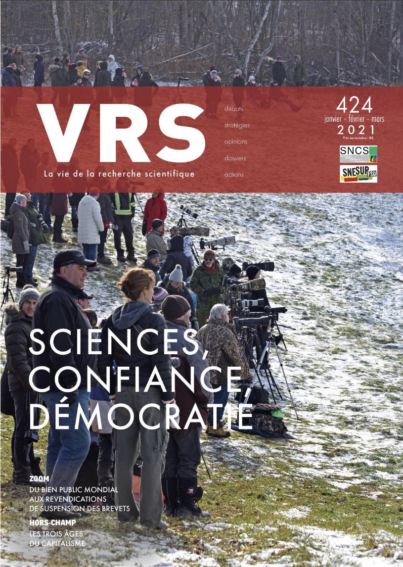SnesupFsu's tweet photo. La dernière Vie de la Recherche Scientifique (VRS) vient de paraître!

Édito : « Il faut préserver les libertés académiques » par Anne Roger &amp; Christophe Voilliot
+ dossier : « SCIENCES, CONFIANCE, DÉMOCRATIE »
https://t.co/0WphRZl7jk

Bonne lecture ! #ESR #Sciences #Recherche https://t.co/zMKtIKeGst