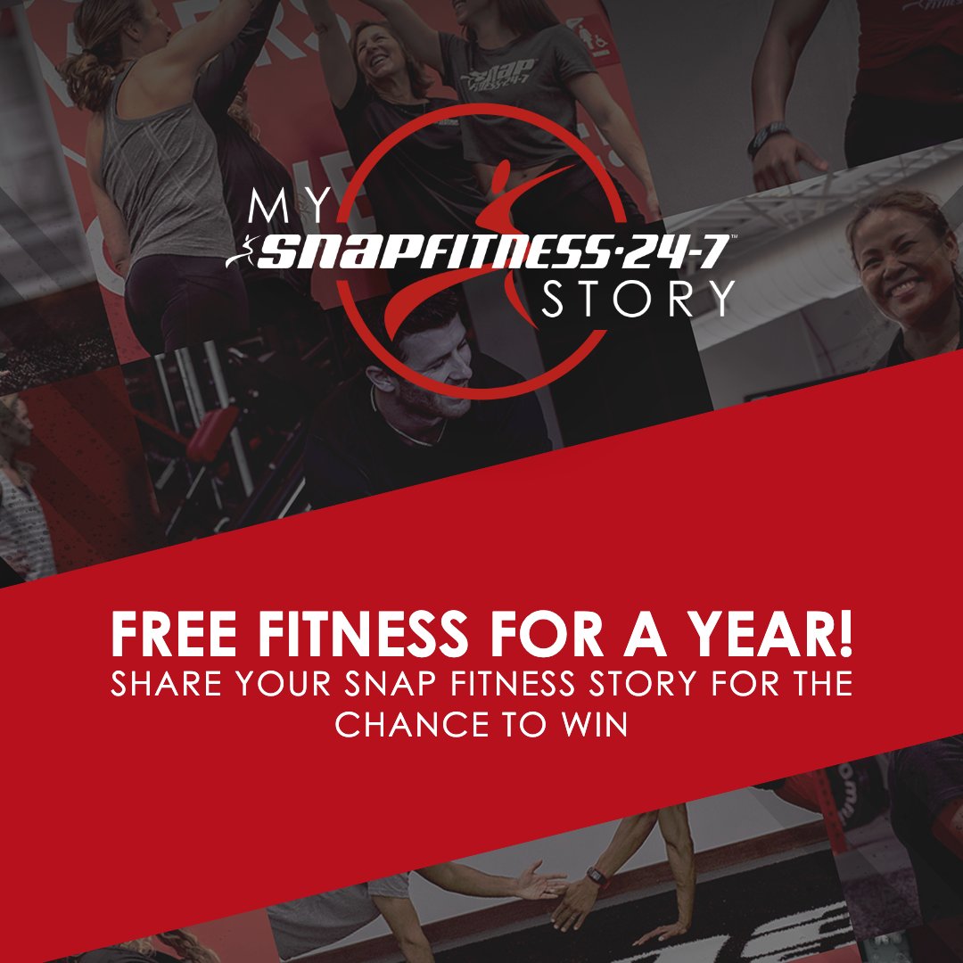 Want to win free fitness for a year? Tell us your Snap Fitness story! Whether it's a weight journey, a tale of recovery, or a lesson in learning consistency, we want to hear it. Submit your video here this April for a chance to win: bit.ly/3fJBjX9