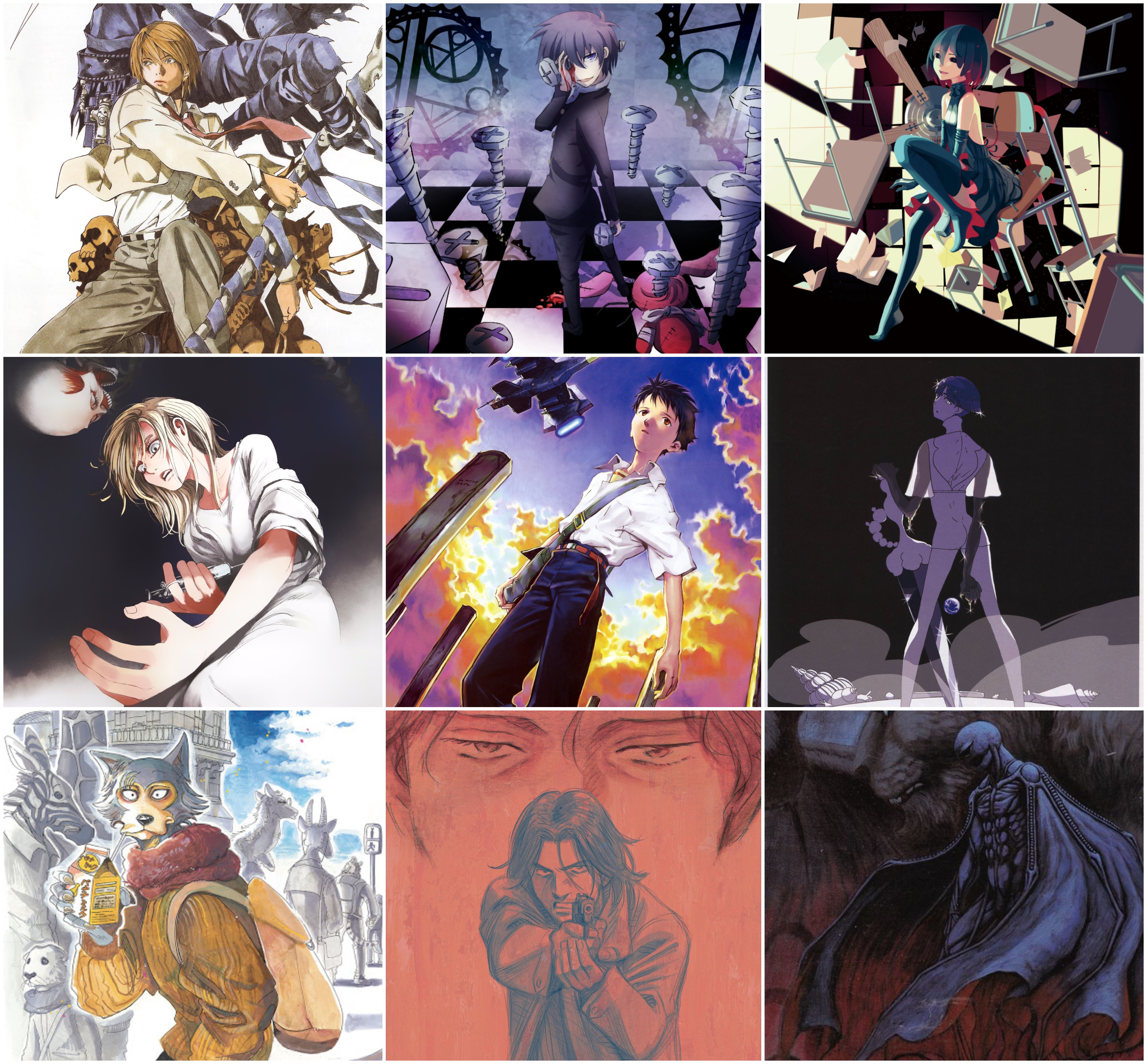 My Anime and Manga respectively 3x3. Even after 10 years, I'm