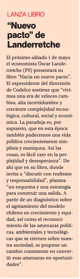 DSdialogo's tweet photo. El próximo 1º de mayo @OLanderretche lanza su nuevo libro, "Hacia un nuevo pacto". https://t.co/wuEuIp8SNV