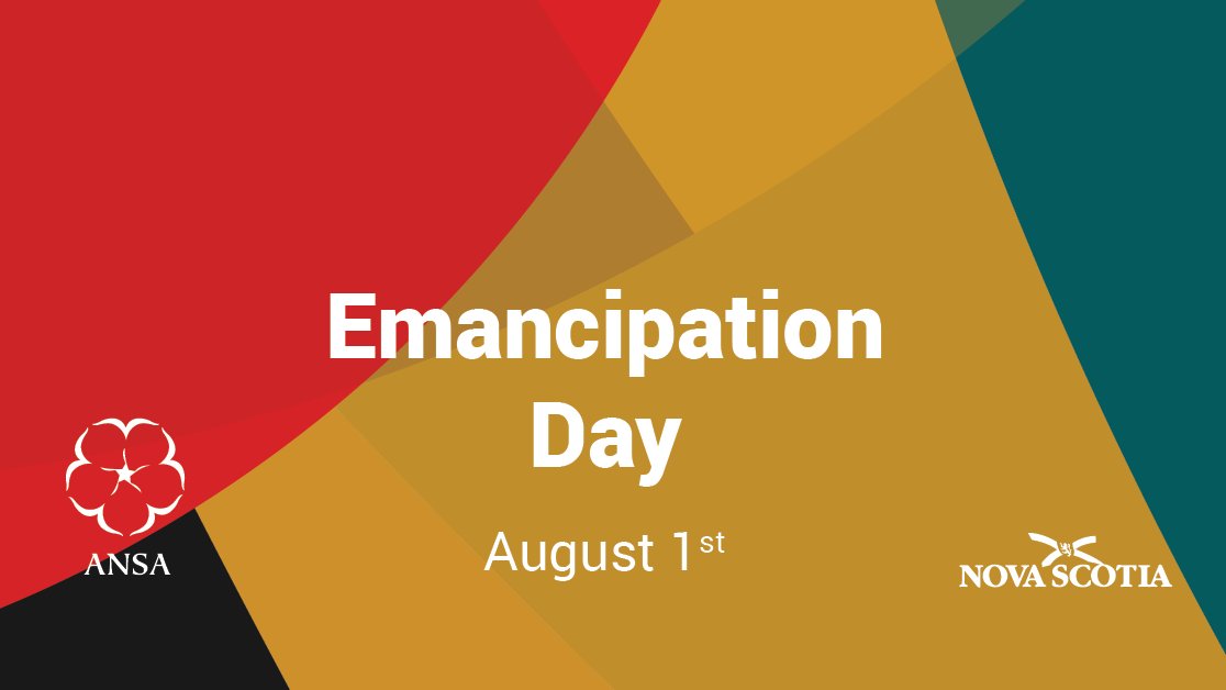 OfficeofANSA's tweet photo. Nova Scotia will officially designate August 1 as Emancipation Day in recognition of the history and impacts of slavery in the province: https://t.co/SCTaPbSuPB 
1/4 https://t.co/IOl7ECYX5e