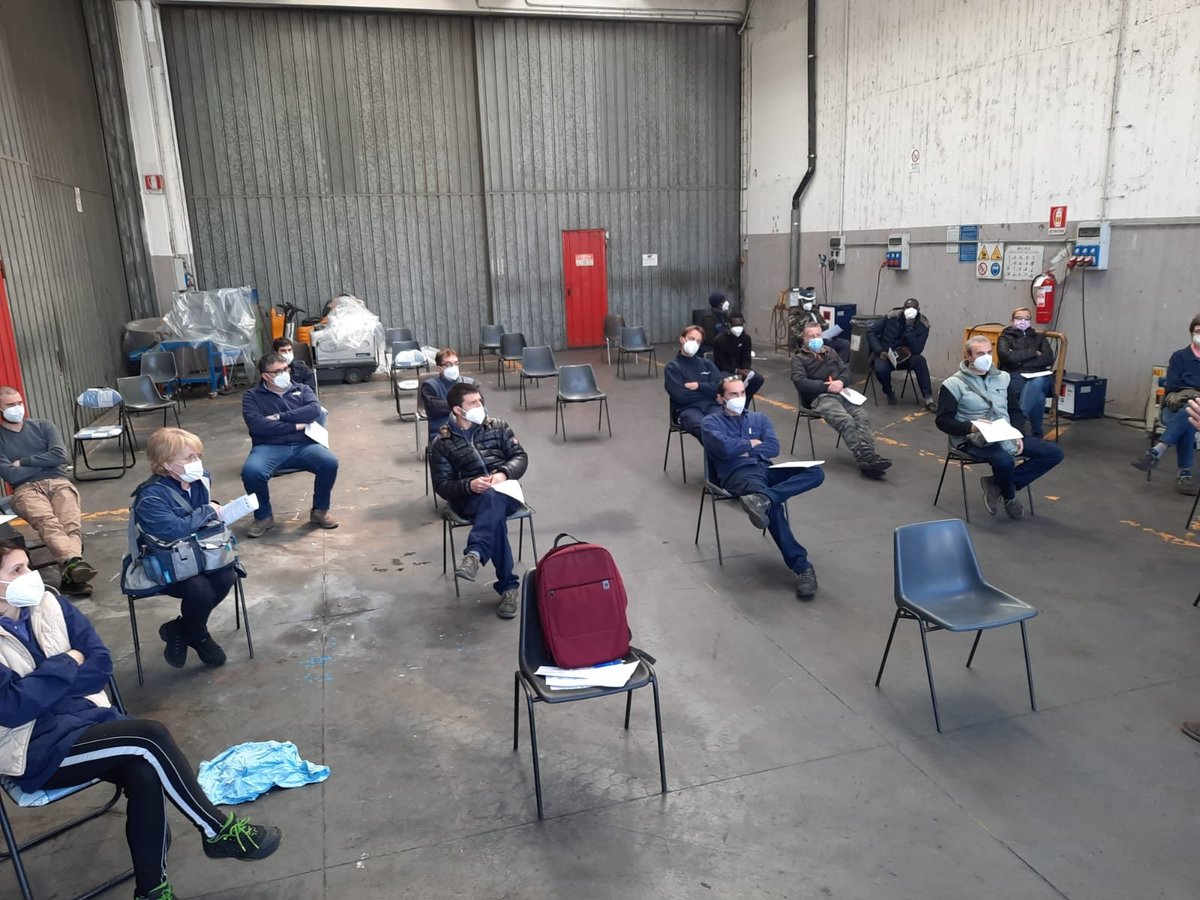 FIMMONZABRLECCO's tweet photo. Assemblee in #Technoprobe, #GilardoniRaggiX e #GruppoRemsa per la consultazione certificata, dei lavoratori e delle lavoratrici sull’ipotesi di accordo per il rinnovo del Ccnl Federmeccanica - Assistal.
#Assemblee in #presenza, rispettando le norme di #sicurezza.
#FimLombardia https://t.co/YIcUiukLgS