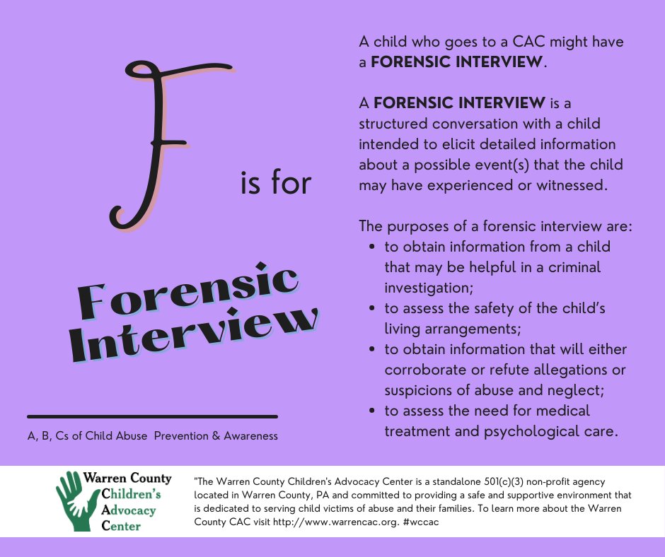 All month we are sharing the "A, B, Cs of Child Abuse Prevention &amp; Awareness." For more information on child abuse prevention and education visit our website at warrencac.org.
#wccac #ittakesavillage #childadvocacypa
#ittakesavillagewccac