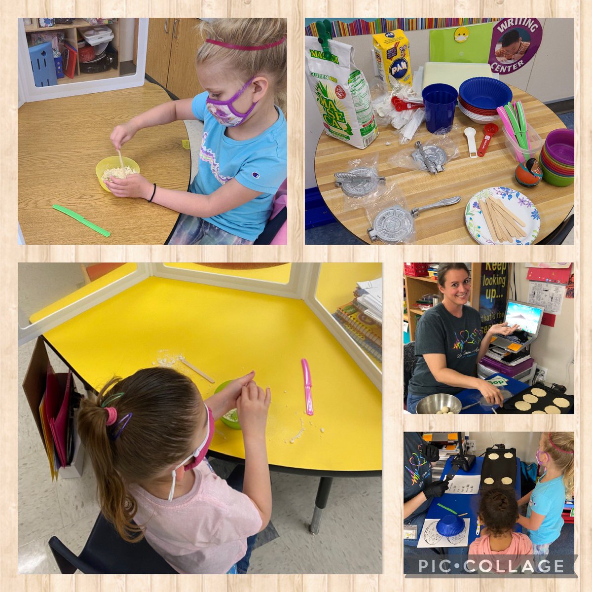 MistyLowe610's tweet photo. PreK celebrating #WOYC2021 by making tortillas on Tasty Tuesday. 
@bbowenes 
#LISDPK https://t.co/rJm0vPw0Dq