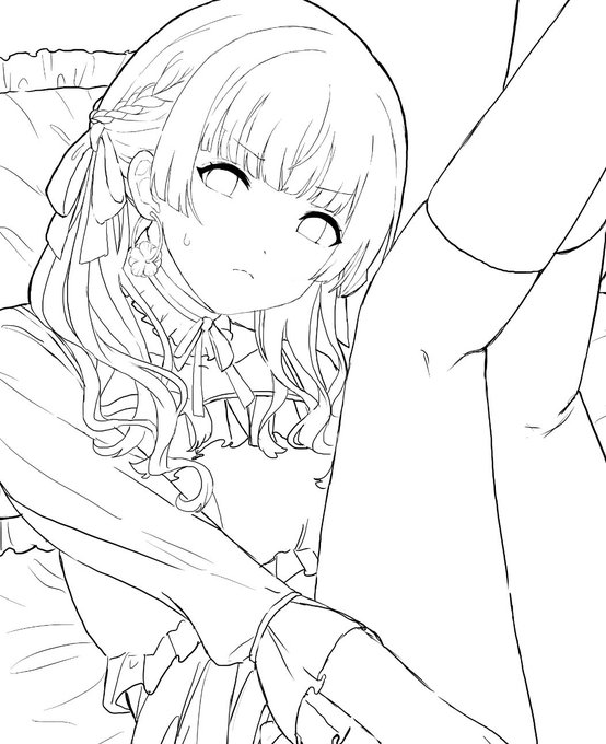 線画終わりました 