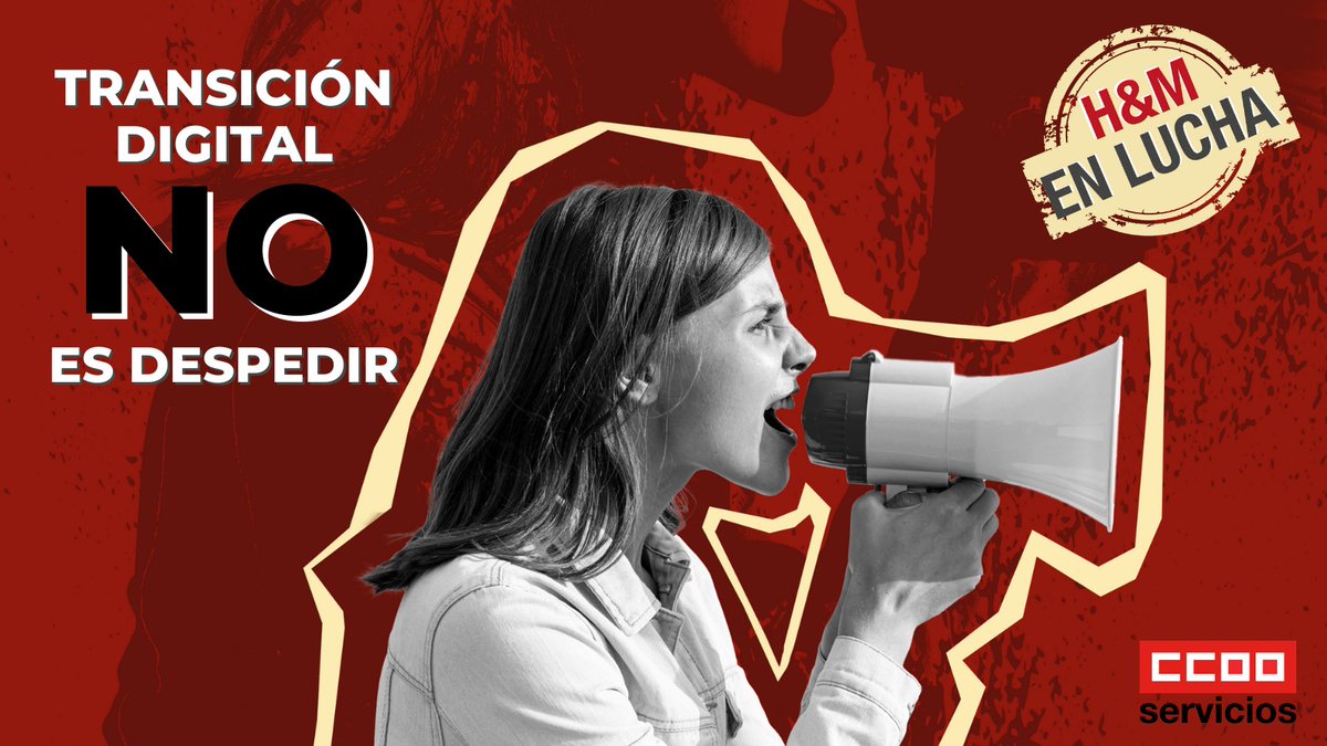ComercioCCOO's tweet photo. ❌Un cambio en los hábitos de consumo no puede traducirse en despidos!! #EREhm @hmespana quiere despedir a 1.100 personas y no lo vamos a permitir. #CCOOActúa

Exigimos:
✊ Reducción sustancial del nº de despidos
✊ Voluntariedad y medidas no traumáticas
https://t.co/7wWdJ5hQOF https://t.co/YpLreSyE7m