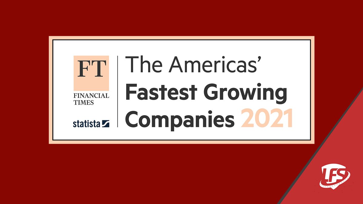 PRIMO_Logistics's tweet photo. We’re honored to be named one of The Americas’ Fastest Growing Companies 2021! This prestigious award is presented by @FinancialTimes and @Statista to only 500 of the millions of active companies in the Americas. Take a look at the FT ranking here: https://t.co/L6G92ZCQqn #Top500 https://t.co/Aiq51oIx0I