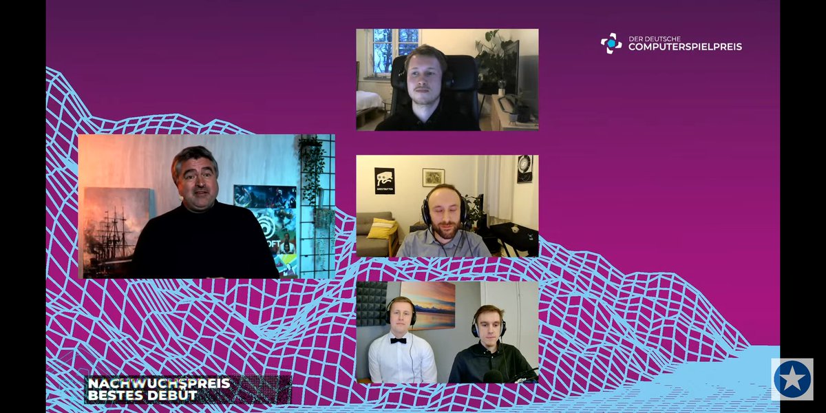 Danke an den <a href="/DerDCP/">Der Deutsche Computerspielpreis | Der DCP</a> für die Nominierung in der Kategorie "Bestes Debüt". Was für eine Reise bereits hinter uns liegt - und wir sind noch lange nicht fertig!

Glückwunsch an <a href="/_Toukana/">Toukana ✨STAR BIRDS🐤 | Wishlist Now!</a> 

#derdcp #gamedev