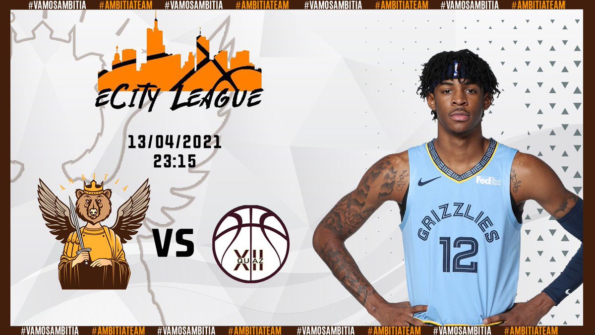 AmbitiaTeam's tweet image. 🗓 Jornada doble del equipo de #NBA2K21:

🕚 23:15 | 🏆 @eCityLeague 🇪🇺
🆚 | Maddaloni 🇮🇹 @Quaz125 

🔙 Vuelta a la competición después de unos días de descanso.

ℹ️ Más información pronto.

#AmbitiaTeam 🐻⚔️
#VamosAmbitia 🐻⚔️