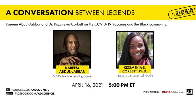 Kareem Abdul-Jabbar Dr. Kizzy Corbett Vaccines