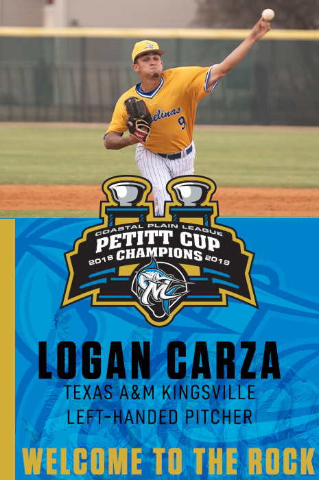mhcmarlins's tweet photo. The two-time defending @CPLBaseball champion Morehead City Marlins excitedly make public the signing of @JavelinaNation left-handed pitcher @Logan_Garza34 for the 2021 summer.

For TAMUK this Spring, Logan won @LoneStarConf Pitcher of the Week on Apr 6 &amp; has 66K in 41 IP overall. https://t.co/xcqWfX5cPG