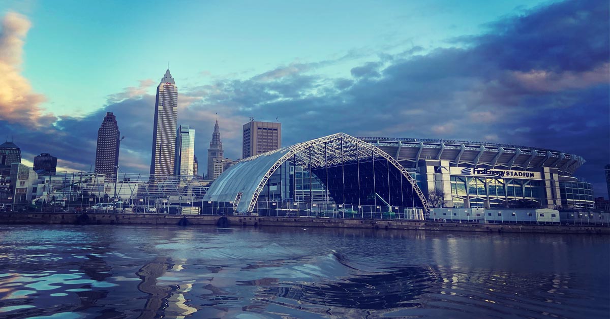 Lake #views of the 2021 #NFLDraft Theatre 🌊 👏

Who's ready to #RockTheClock in Downtown CLE in just over 2 weeks?!  🏈 Get the 411 on everything Draft in Cleveland here: bit.ly/CLEDraftGuide #ThisisCLE