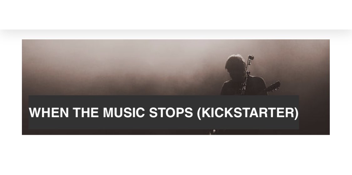 We are producing a documentary on the pandemics impact on the #Colorado music industry. #WhenTheMusicStops is an intimate portrait of an industry on pause. Help support this project w/ our @kickstarter campaign that launched today -> bit.ly/3g8ni5q