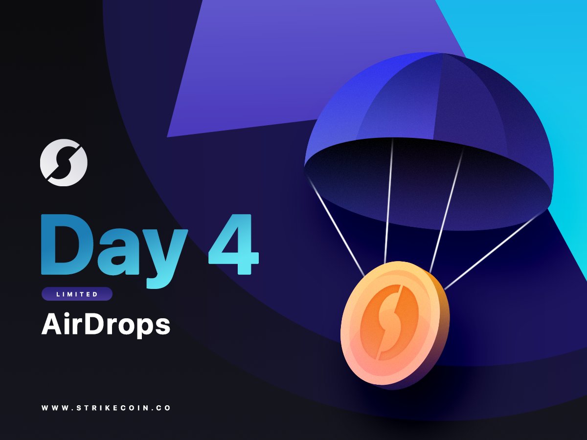TradeStrikeBVI's tweet photo. Air Drop 4. ⚡️

To enter : Follow us, like and retweet this post.

20 people will be selected at random to receive 10,000 $STRIKE coins. (entries close at 8pm tomorrow GMT)

Visit our website on how to donate to our audit fundraiser https://t.co/27xzNhZET2 https://t.co/Ri3vqnz7zW