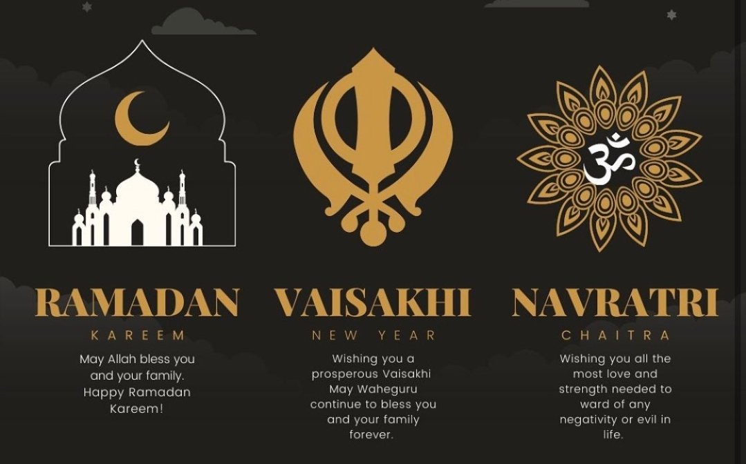 PuneetSandhar's tweet photo. Happy #Vaisakhi, #Navratri, and #Ramadan! 

Today is truly an auspicious day and a reminder that we're more alike than we are different. https://t.co/2IpbFI7VNP