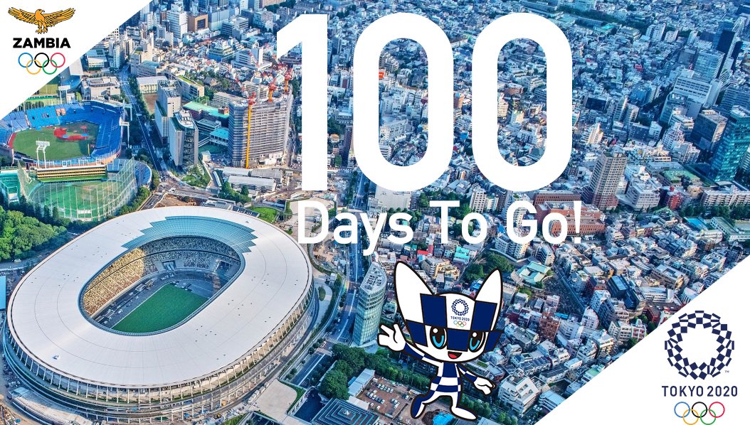 NOC_Zambia's tweet photo. 100 Days to go until Tokyo 2020 Olympic Games
--
What makes the Olympic Games special for you?
For us, the Tokyo 2020 Olympic Games give us an opportunity to make history once again as we did at the Tokyo 1964 Games.
@Tokyo2020
@iocmedia
#100Days2Go #Teamzambia https://t.co/t6LJ04GtG1