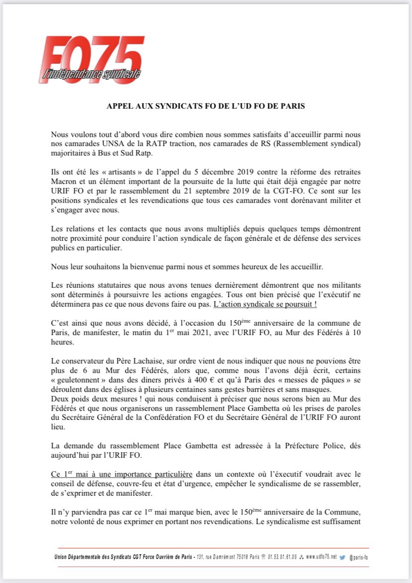 FO PARIS tweet media