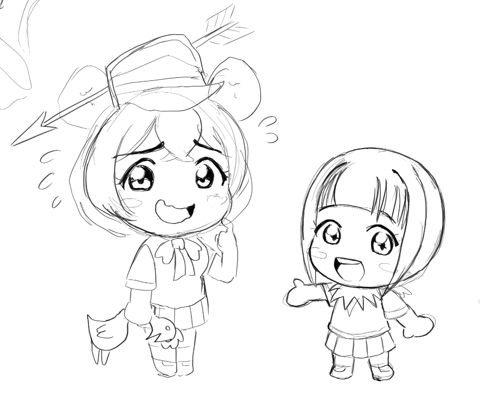 more Muppet Musume, in rough sketch form 