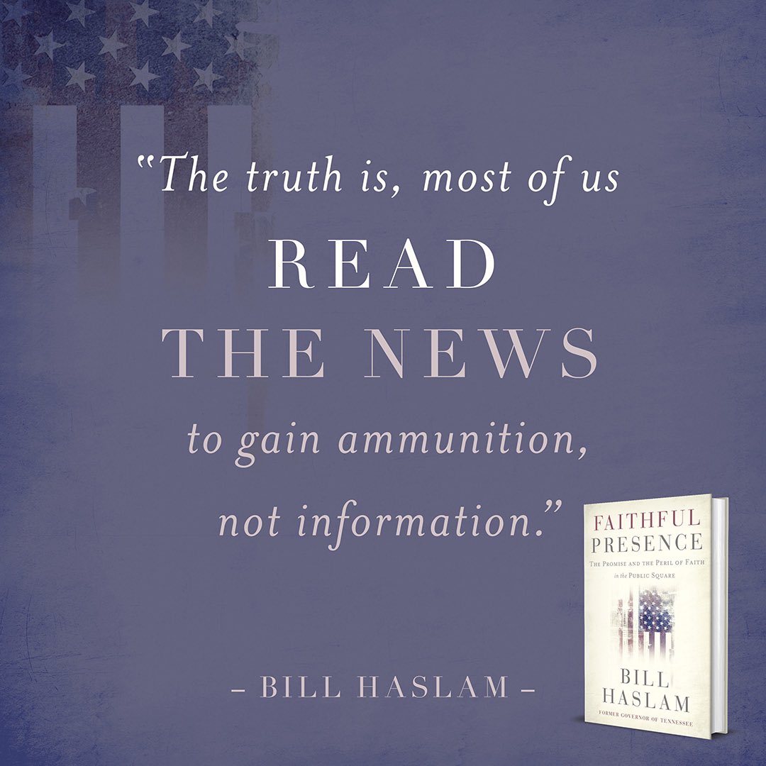 BillHaslam's tweet image. Faithful Presence will be available May 25th. Pre-order now at faithfulpresencebook.com.