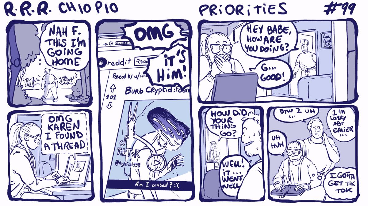#rodneyRrodney chapter 10 page10 ... end of chapter! Strip 99 : priorities. DANG NEXT STRIP is STRIP 100 WWWHHHHHAAAAATTTT????