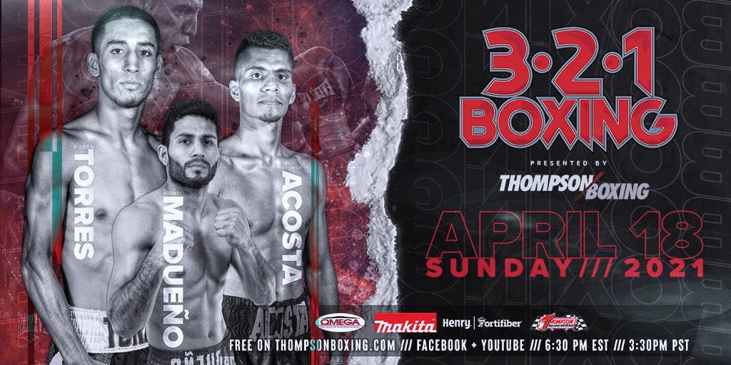 CBNPromotions's tweet photo. Power Puncher Miguel Madueno (22-0, 20 KOs) Makes USA Debut Replaces Petr Petrov on @ThompsonBoxing #321Boxing Card 4/18 #boxing #boxeo #ThompsonBoxing #TorresContreras #TheHurtGame #LosAngeles #SundayIsForBoxingToo @MakitaTools @fortifiber @Omegaproducts https://t.co/6Oe5irDVSw https://t.co/CTRYPyymc3